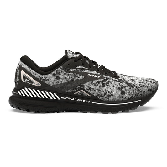 Men's Brooks Adrenaline GTS 23, White/Grey/Black, 10.5 D Medium