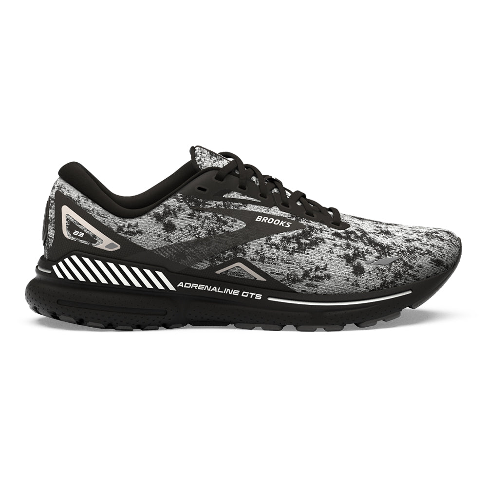 Men's Brooks Adrenaline GTS 23, White/Grey/Black, 11.5 D Medium