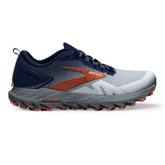Men's Brooks Cascadia 17, Blue/Navy/Firecracker, 8 D Medium
