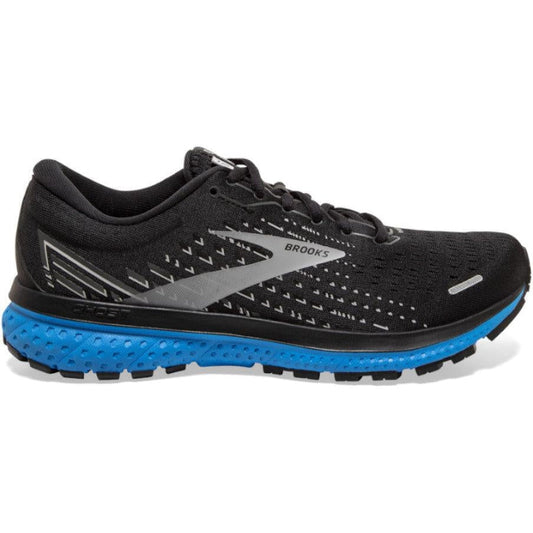 Men's Brooks Ghost 13, Black/Grey/Blue, 12 D Medium