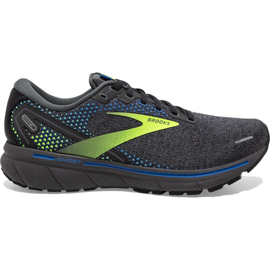 Men's Brooks Ghost 14, Black/Blue/Nightlife, 10 D Medium