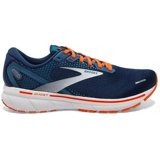 Men's Brooks Ghost 14, Titan/Teal/Flame, 9.5 D Medium
