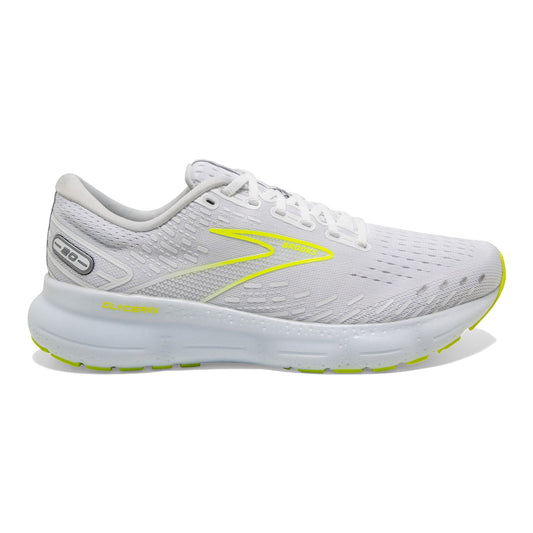 Men's Brooks Glycerin 20, White/Nightlife, 12 D Medium