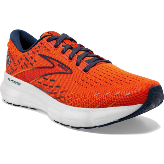 Men's Brooks Glycerin 20, Orange/Titan/Flame, 10 D Medium
