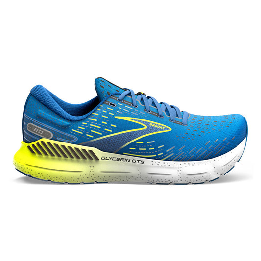 Men's Brooks Glycerin GTS 20, Blue/Nightlife/White, 10 D Medium
