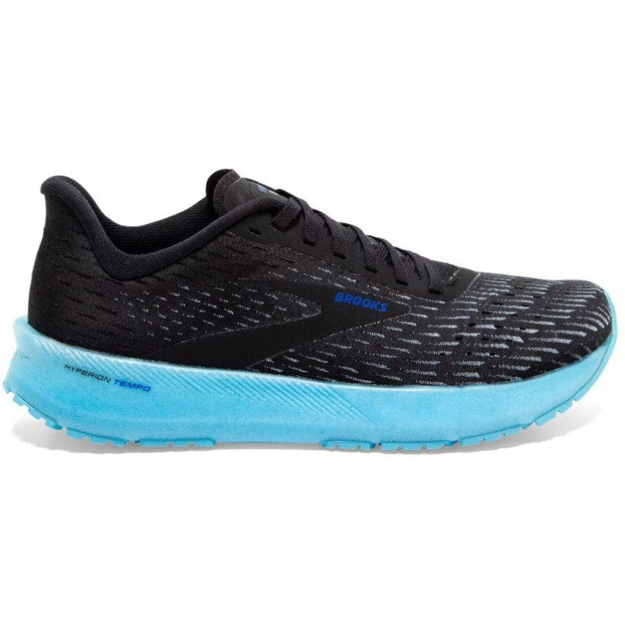 Men's Brooks Hyperion Tempo, Black/Iced Aqua/Blue, 12 D Medium