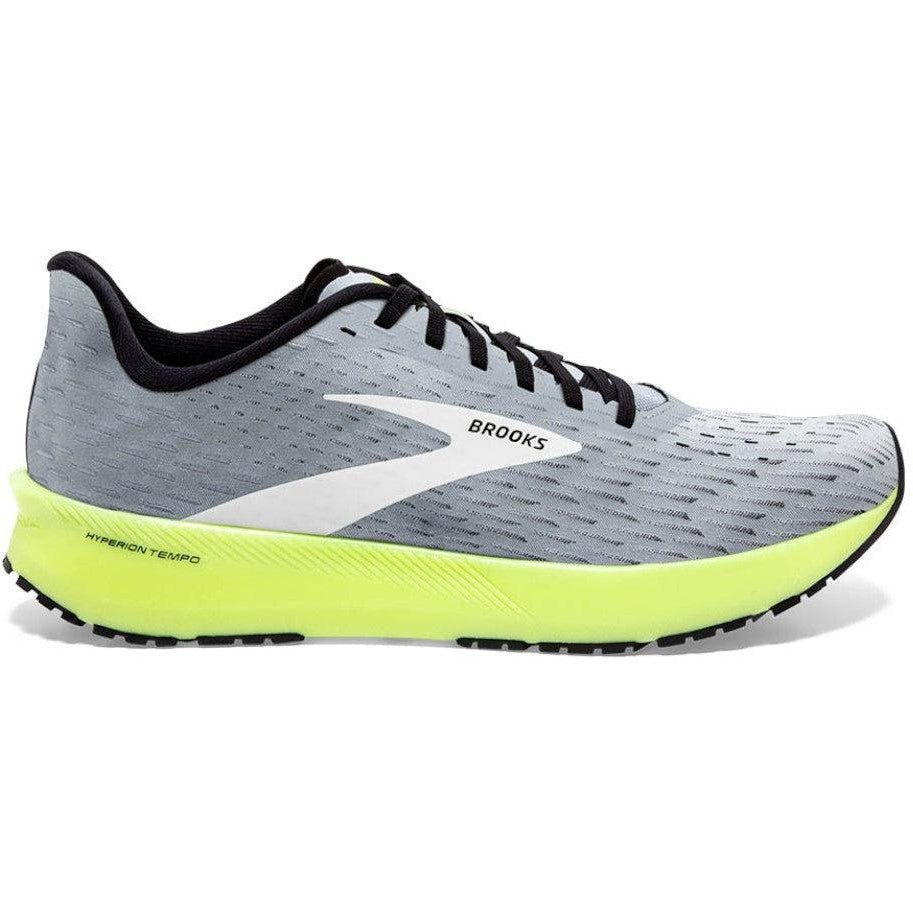 Men's Brooks Hyperion Tempo, Grey/Black/Nightlife, 7.5 D Medium