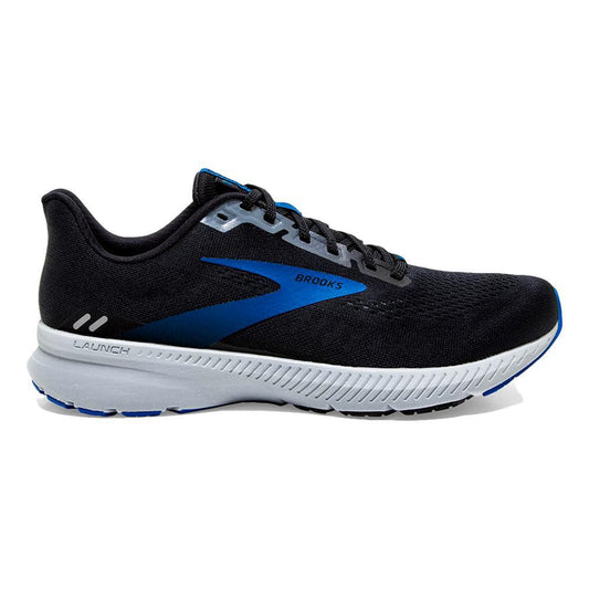 Men's Brooks Launch 8, Black/Grey/Blue, 10 D Medium