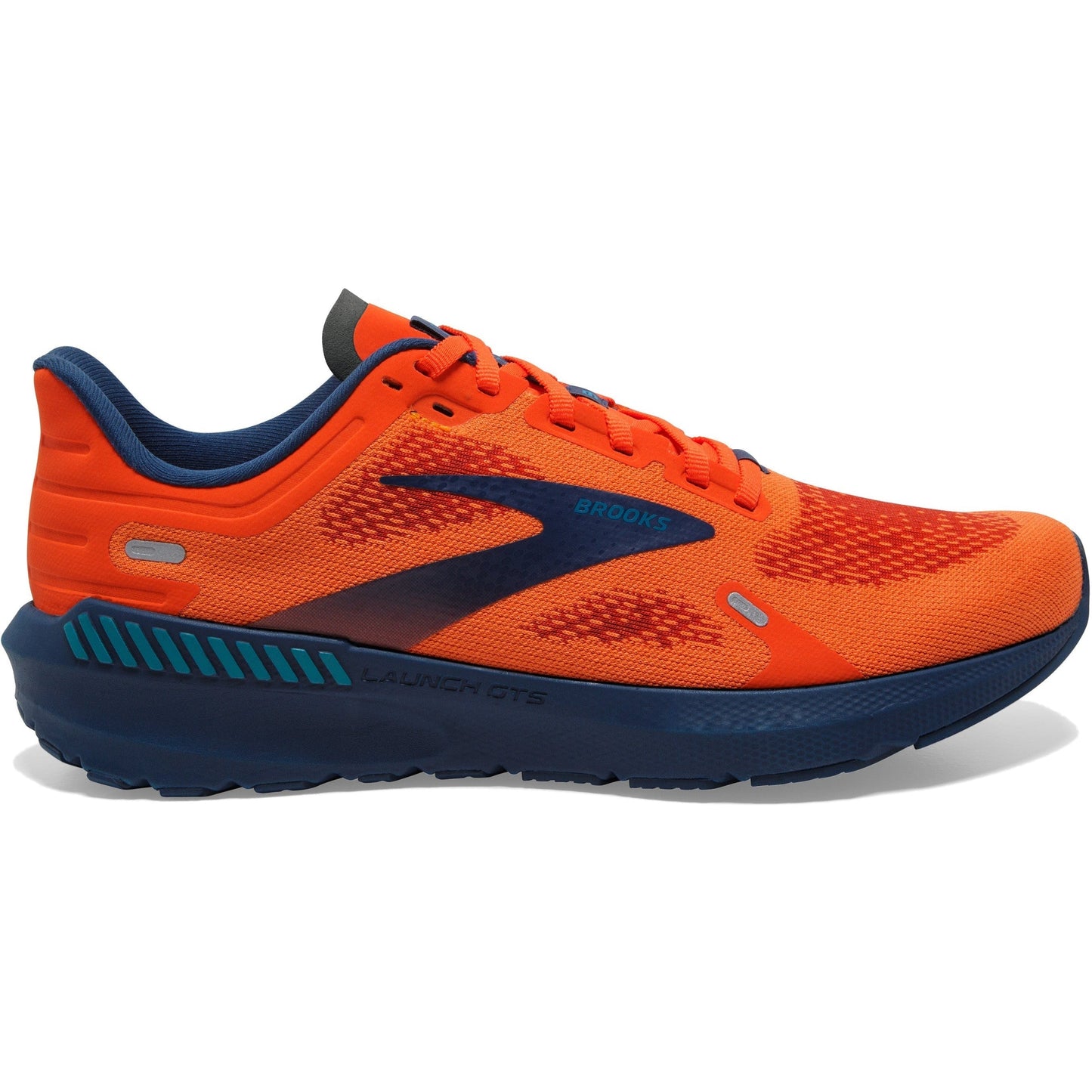 Men's Brooks Launch GTS 9, Flame/Titan/Crystal Teal, 12.5 D Medium