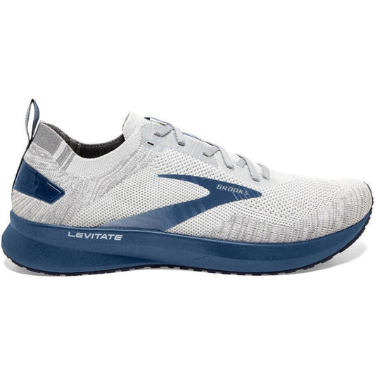 Men's Brooks Levitate 4, Grey/Oyster/Blue, 10.5 D Medium