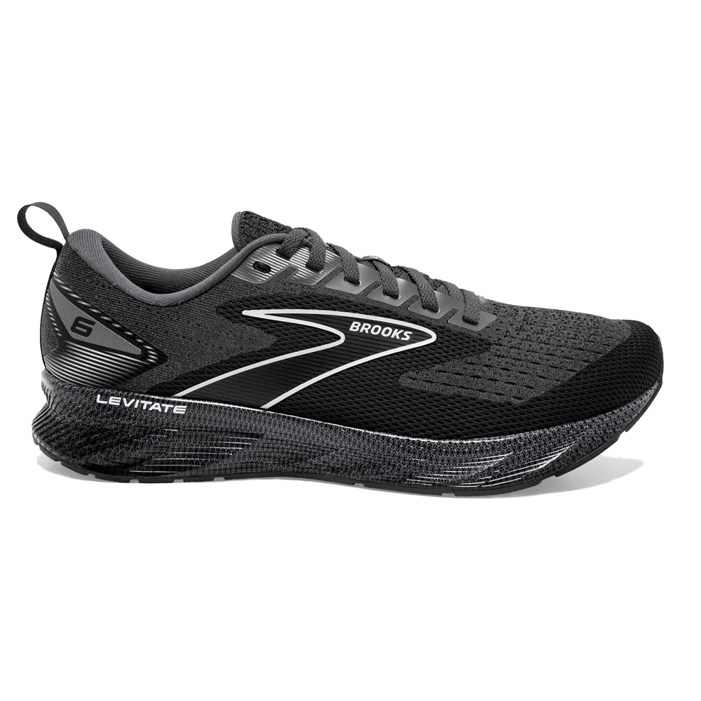 Men's Brooks Levitate 6, Blackened Pearl/Ebony/White, 9 D Medium