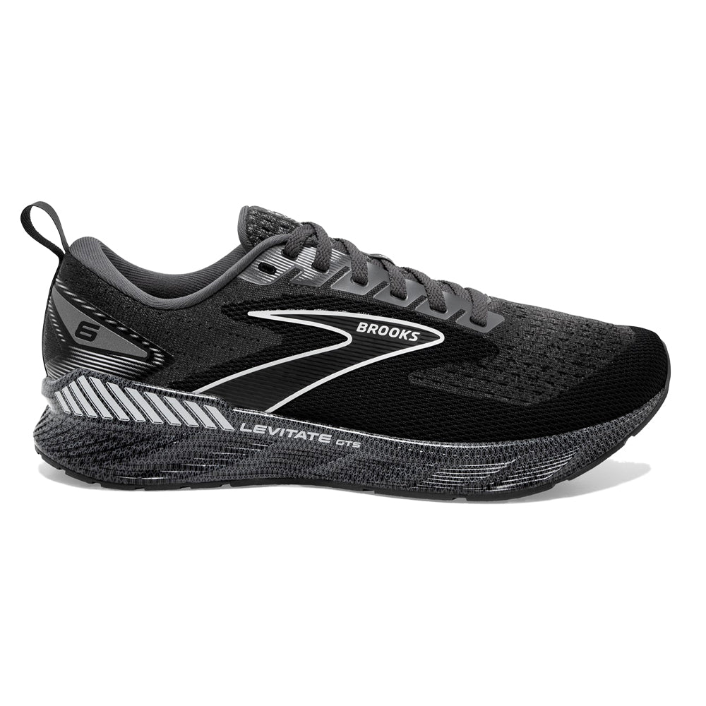 Men's Brooks Levitate GTS 6, Blackened Pearl/Ebony/White, 12.5 D Medium