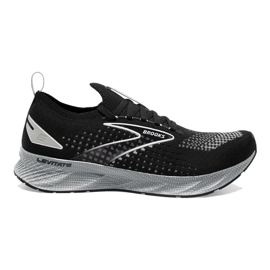 Men's Brooks Levitate StealthFit 6, Black/Grey/Oyster, 14 D Medium