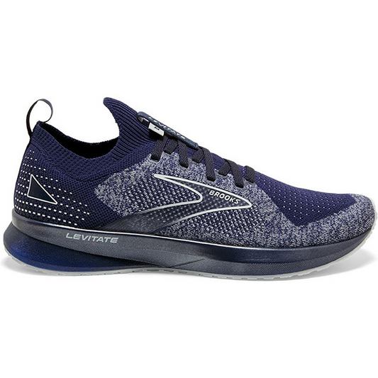 Men's Brooks Levitate Stealthfit 5, Peacoat/Grey, 11 D Medium