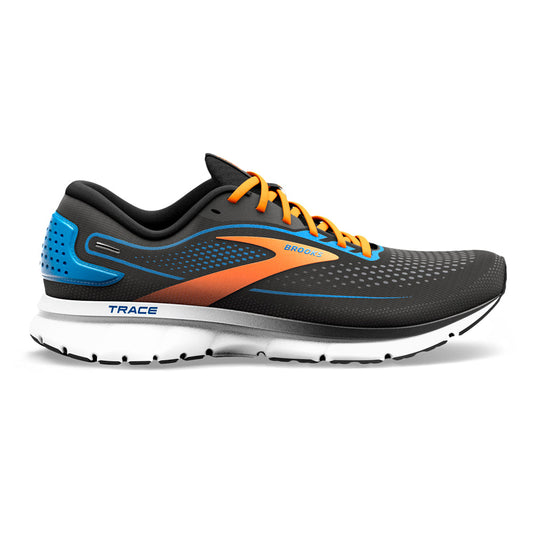 Men's Brooks Trace 2, Black/Classic Blue/ Orange, 10.5 D Medium