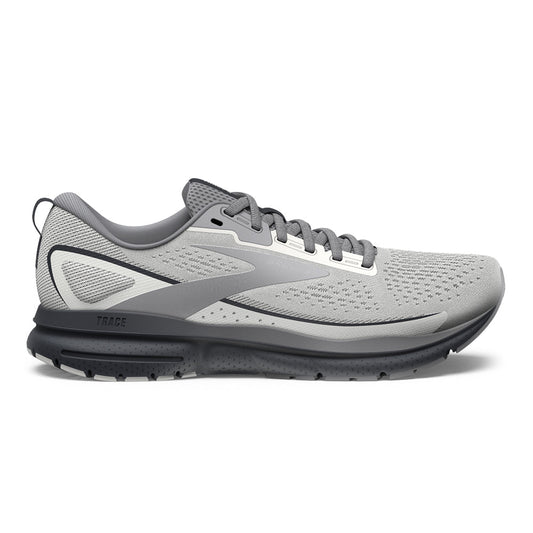 Men's Brooks Trace 3, White/Alloy/Ebony, 11 D Medium