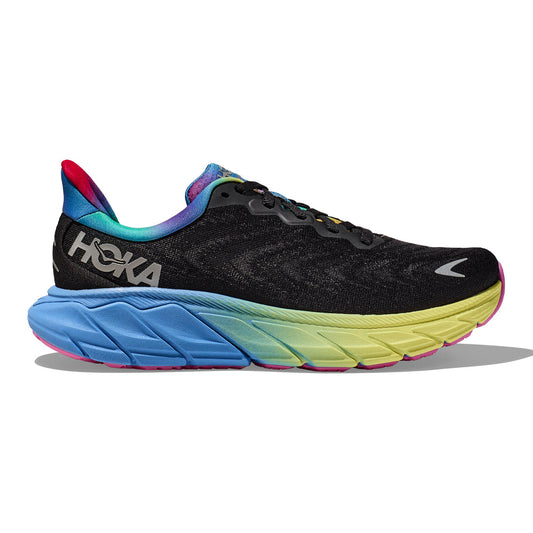 Men's Hoka One One Arahi 6, Black/Silver, 12 D Medium