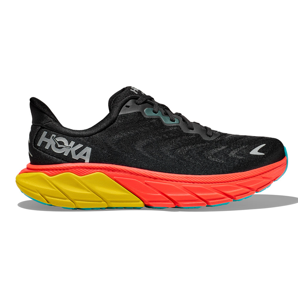 Men's Hoka One One Arahi 6, Black/Flame, 10 D Medium
