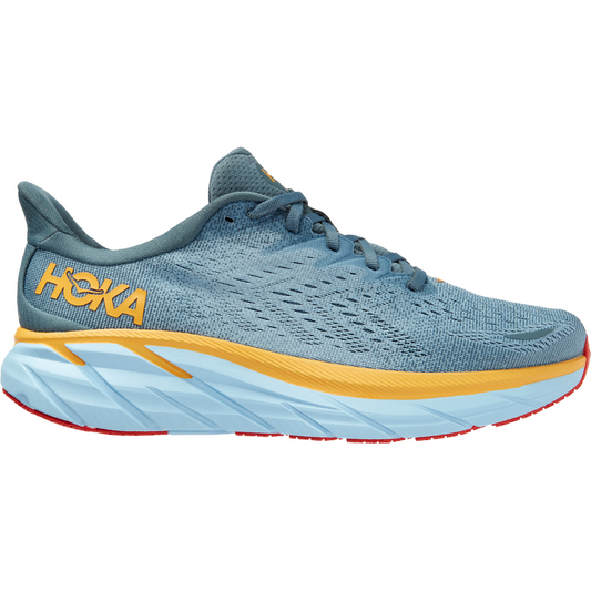 Men's Hoka One One Clifton 8, Goblin Blue/Mountain Spring, 11.5 D Medium