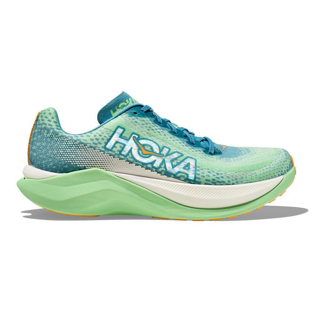 Men's Hoka One One Mach X, Ocean Mist/Lime Glow, 11 D Medium