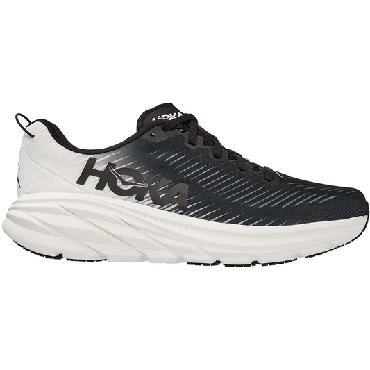 Men's Hoka One One Rincon 3, Black/White, 12.5 D Medium