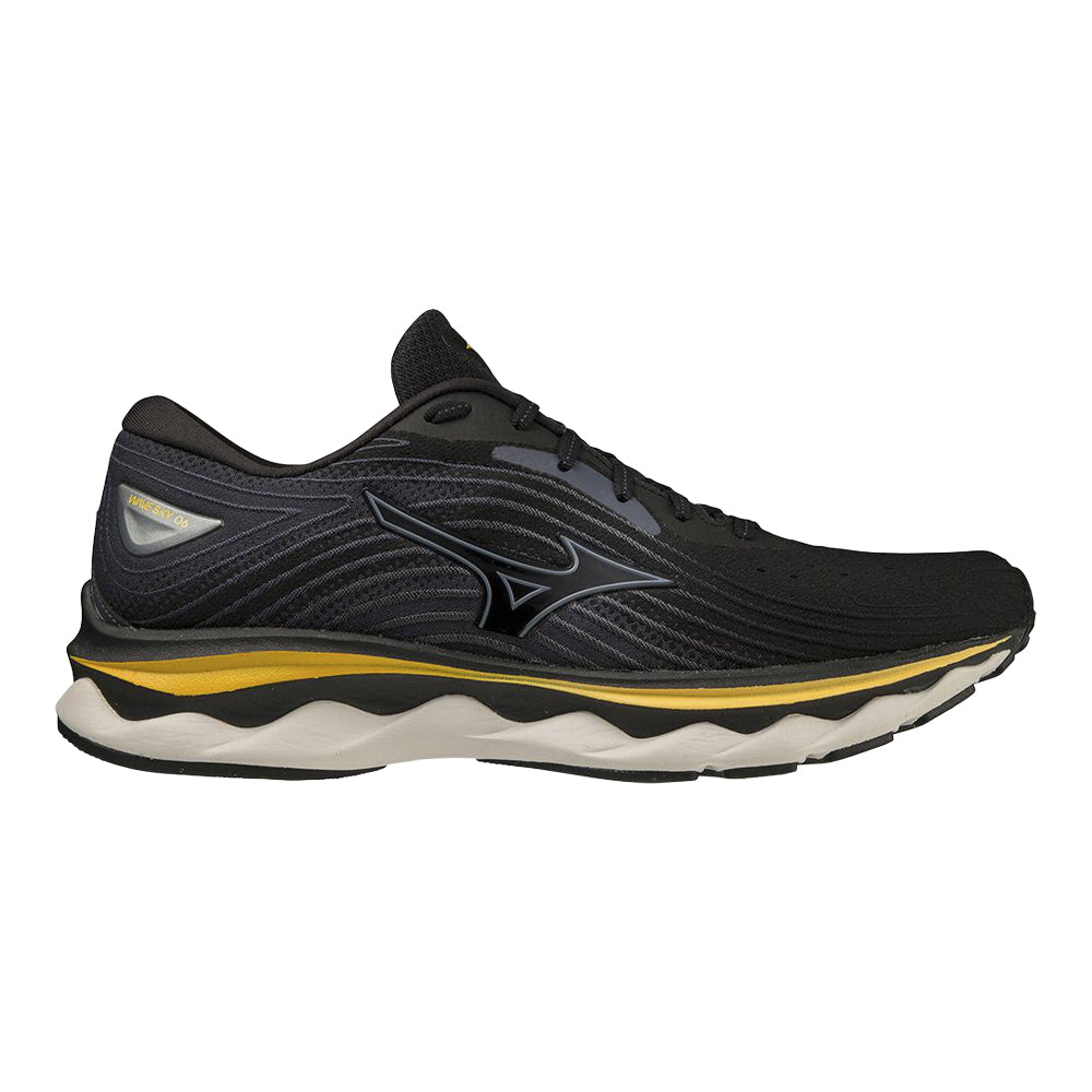Men's Mizuno Wave Sky 6, Black-Tradewinds, 9 D Medium