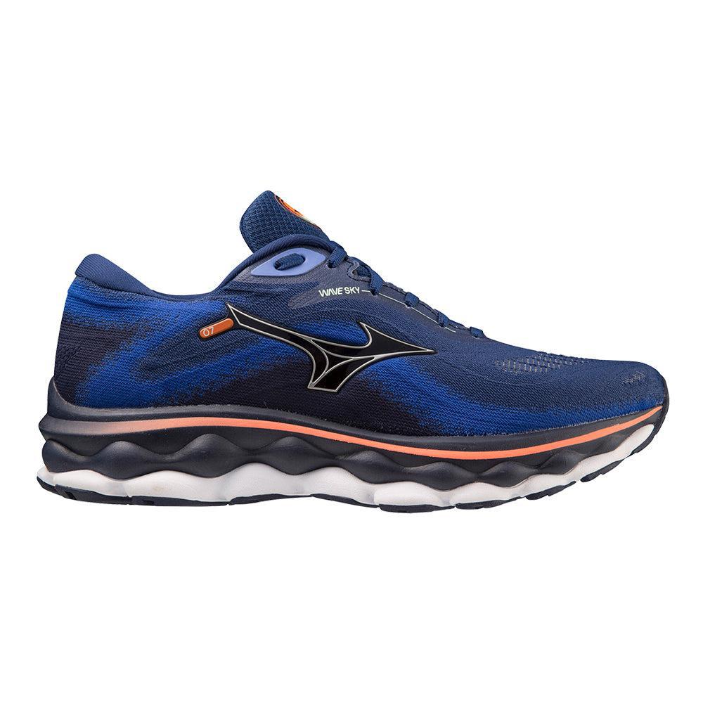 Men's Mizuno Wave Sky 7, Blue Depths-Silver, 12.5 D Medium