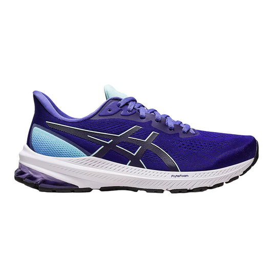 Women's Asics GT-1000 12, Eggplant/Aquamarine, 9.5 D Wide