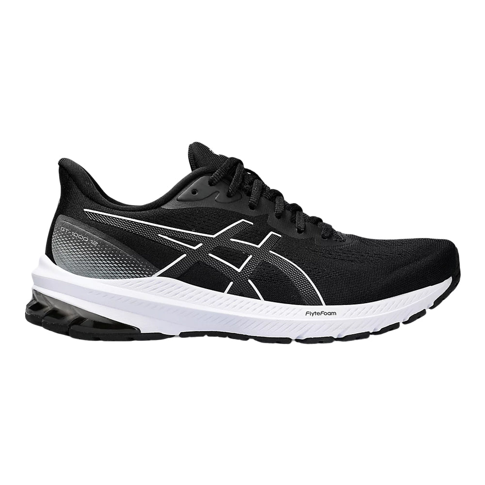 Women's Asics GT-1000 12, Black/White, 9.5 B Medium