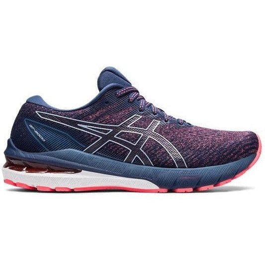 Women's Asics GT-2000 10, Blazing Coral/Thunder Blue, 8 B Medium