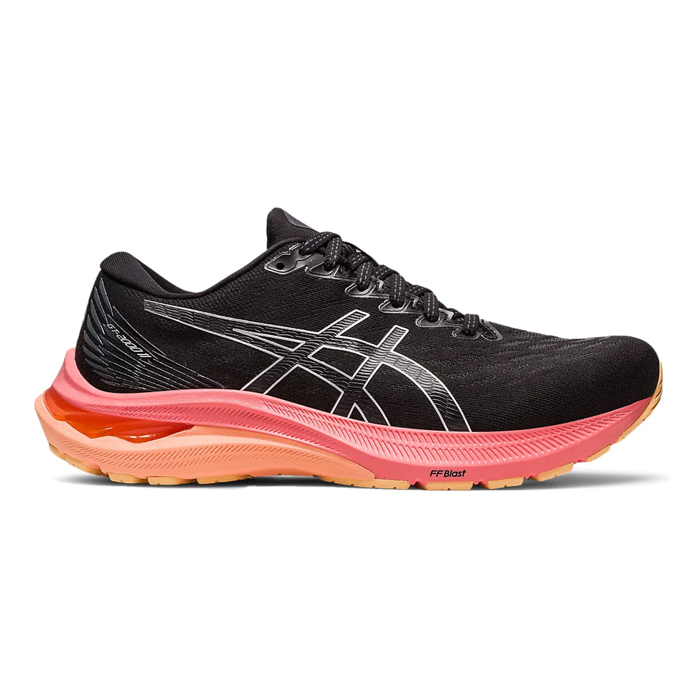 Women's Asics GT-2000 11, Black/Pure Silver, 9.5 B Medium