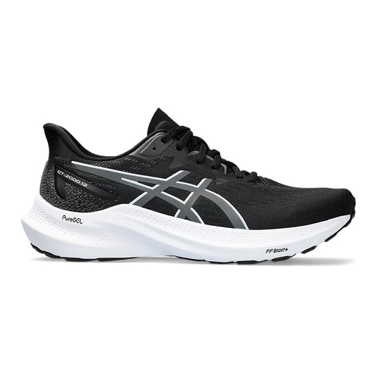 Women's Asics GT-2000 12, Black/Carrier Grey, 7.5 D Wide