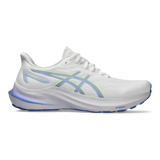 Women's Asics GT-2000 12, White/Sapphire, 8.5 D Wide