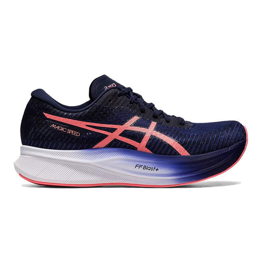 Women's Asics Magic Speed 2, Indigo Blue/Papaya, 7 B Medium
