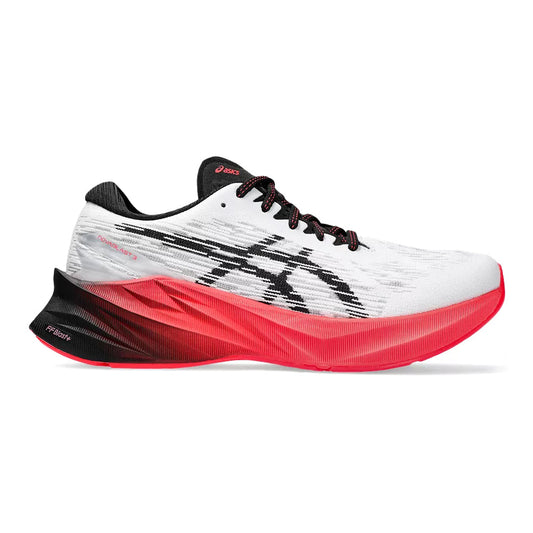 Women's Asics Novablast 3, White/Black, 6 B Medium