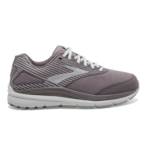 Women's Brooks Addiction Walker Suede, Shark/Alloy/Oyster, 10 D Wide