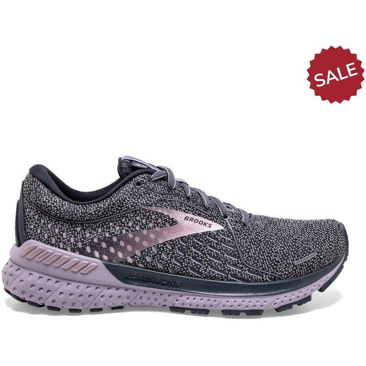 Women's Brooks Adrenaline GTS 21, Ombre/Lavender/Metallic, 10.5 B Medium
