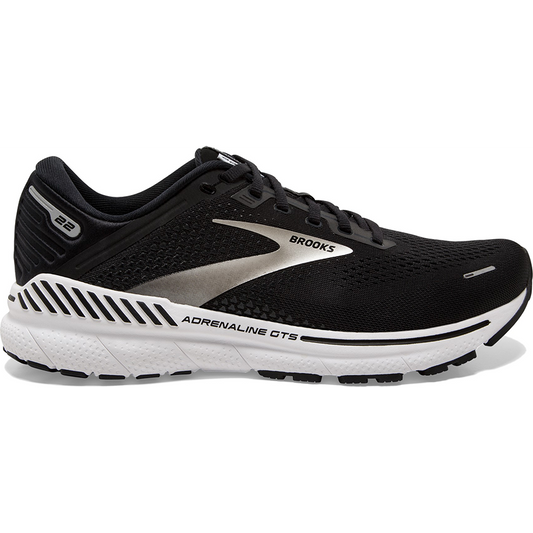 Women's Brooks Adrenaline GTS 22, Black/Silver/Anthracite, 9 B Medium