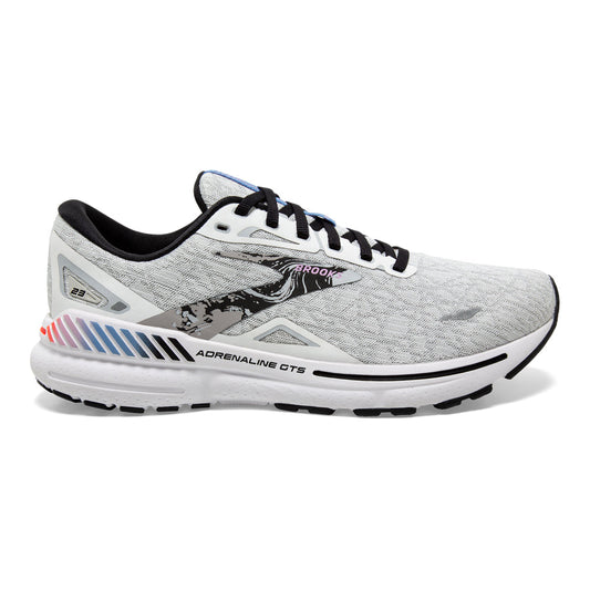 Women's Brooks Adrenaline GTS 23, White/Black/Orchid Bouquet, 6 B Medium