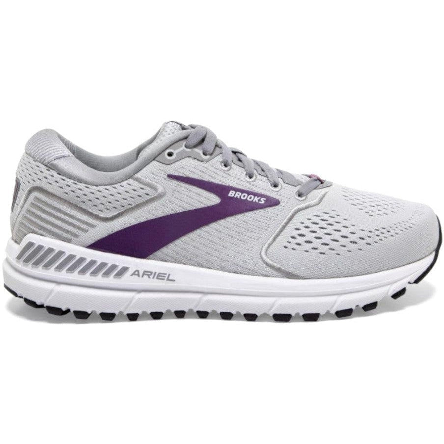 Women's Brooks Ariel '20, Oyster/Alloy/Grape, 9.5 D Wide