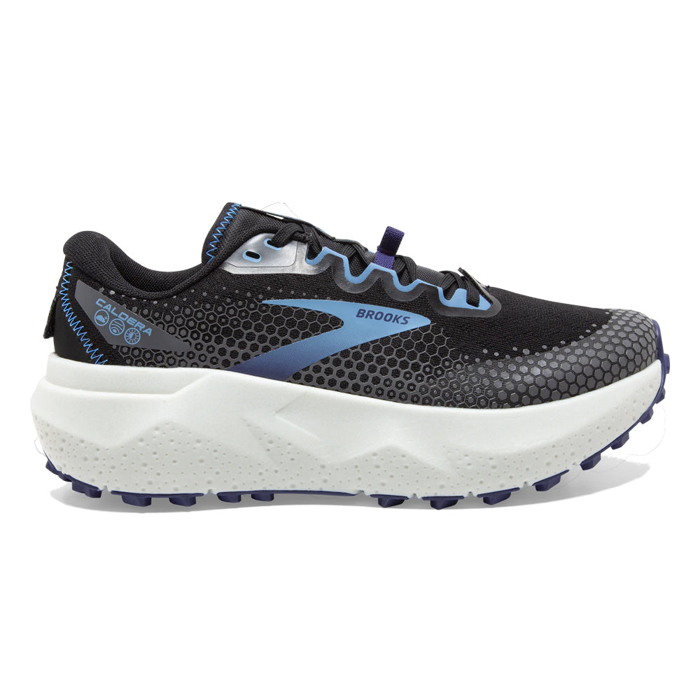 Women's Brooks Caldera 6, Black/Blissful Blue/Grey, 9 B Medium