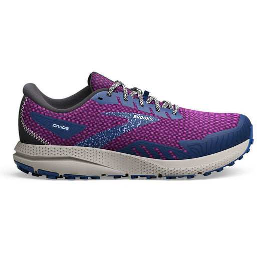 Women's Brooks Divide 4, Purple/Navy/Oyster, 10 B Medium