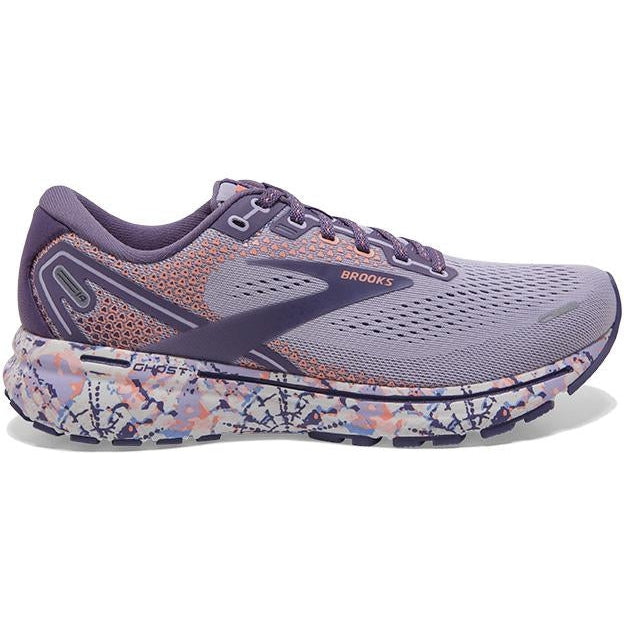 Women's Brooks Ghost 14, Cadet/Thistle/Papaya Punch, 8.5 B Medium