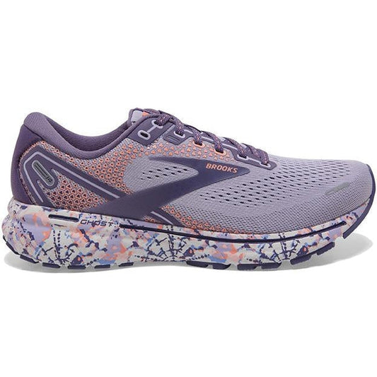 Women's Brooks Ghost 14, Cadet/Thistle/Papaya Punch, 8.5 B Medium