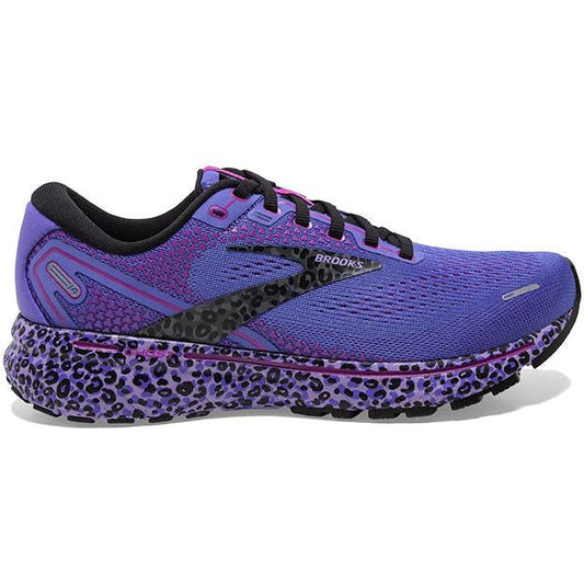 Women's Brooks Ghost 14, Cactus/Purple/Black, 8 B Medium