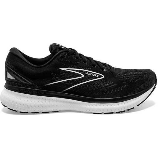 Women's Brooks Glycerin 19, Black/White, 10.5 D Wide