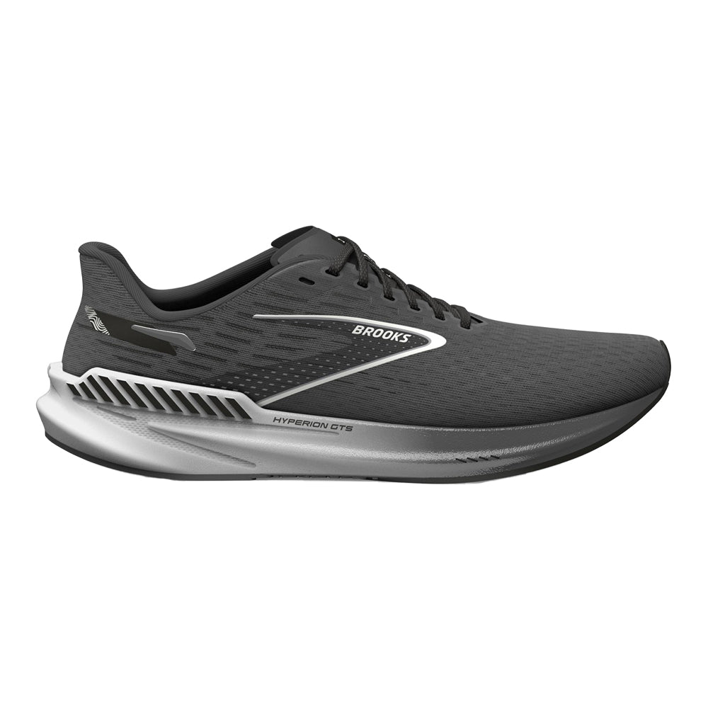 Women's Brooks Hyperion GTS, Gunmetal/Black/White, 8.5 B Medium