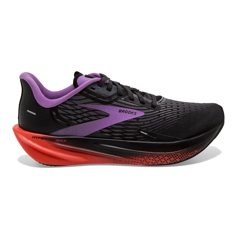 Women's Brooks Hyperion Max, Black/Fiesta/Bellflower, 8 B Medium
