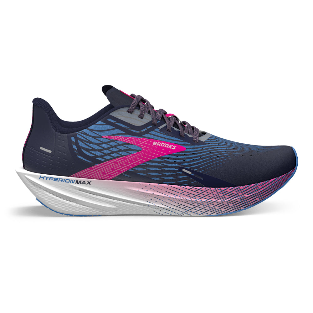 Women's Brooks Hyperion Max, Peacoat/Marina Blue/Pink Glo, 6.5 B Medium
