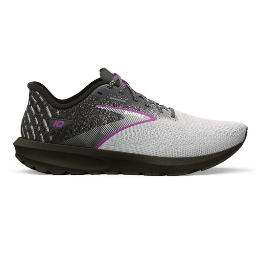 Women's Brooks Launch 10, Black/White/Violet, 10 B Medium